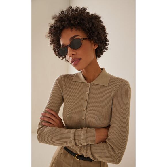 Saint Laurent Jeanne Round-Frame Acetate Sunglasses - One Size - Picture 2 of 3